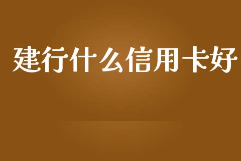 建行什么信用卡好_https://wap.lxcailiao.com_金融监管_第1张