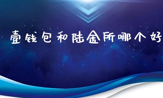 壹钱包和陆金所哪个好_https://wap.lxcailiao.com_财务管理_第1张