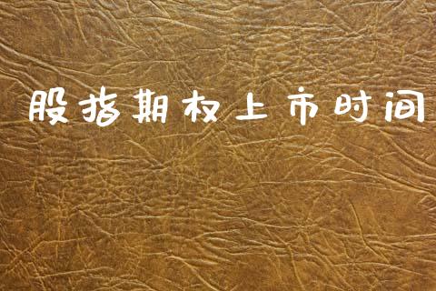 股指期权上市时间_https://wap.lxcailiao.com_财务管理_第1张