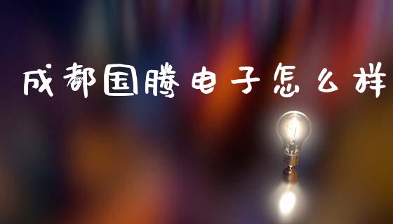 成都国腾电子怎么样_https://wap.lxcailiao.com_融资担保_第1张