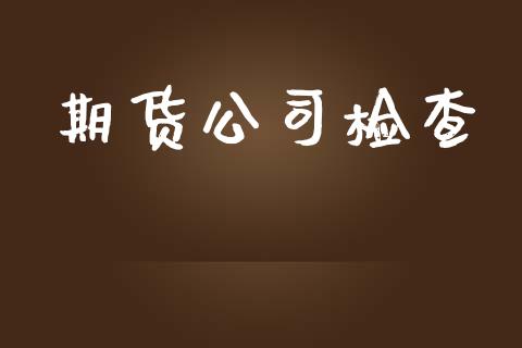 期货公司检查_https://wap.lxcailiao.com_融资担保_第1张