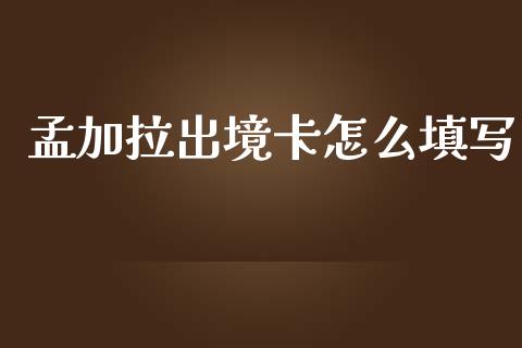 孟加拉出境卡怎么填写_https://wap.lxcailiao.com_金融监管_第1张