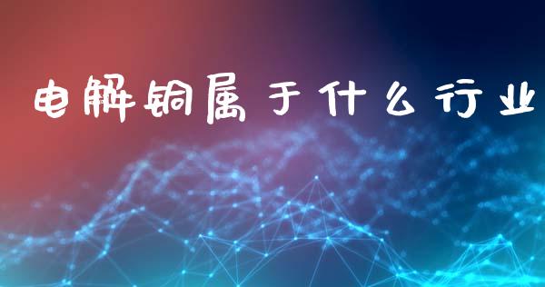 电解铜属于什么行业_https://wap.lxcailiao.com_财务管理_第1张