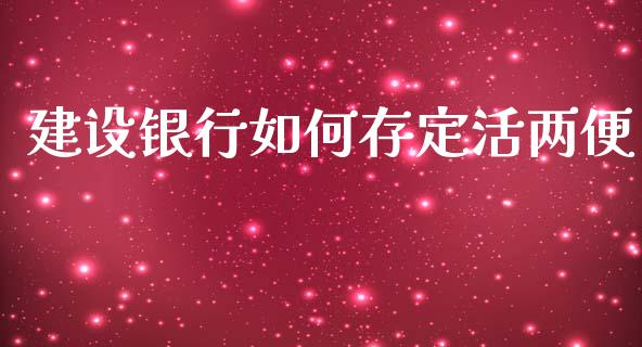 建设银行如何存定活两便_https://wap.lxcailiao.com_财务管理_第1张