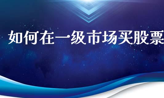 如何在一级市场买股票_https://wap.lxcailiao.com_金融监管_第1张