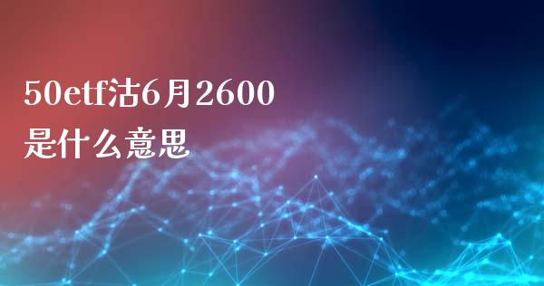 50etf沽6月2600是什么意思_https://wap.lxcailiao.com_融资担保_第1张