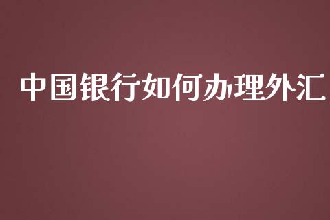 中国银行如何办理外汇_https://wap.lxcailiao.com_金融监管_第1张