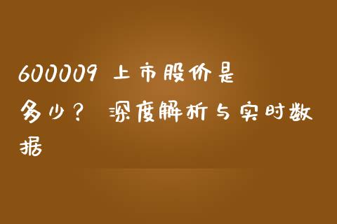 600009 上市股价是多少？ 深度解析与实时数据_https://wap.lxcailiao.com_融资担保_第1张