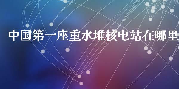 中国第一座重水堆核电站在哪里_https://wap.lxcailiao.com_金融监管_第1张