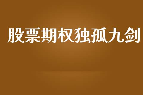 股票期权独孤九剑_https://wap.lxcailiao.com_金融监管_第1张