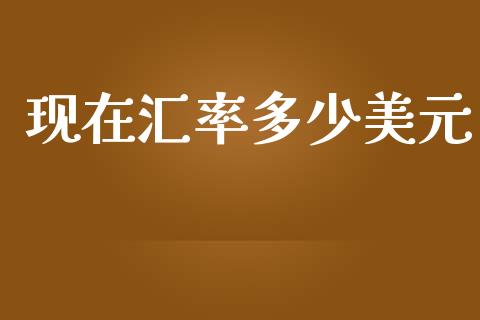 现在汇率多少美元_https://wap.lxcailiao.com_融资担保_第1张