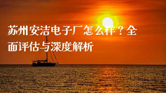 苏州安洁电子厂怎么样？全面评估与深度解析_https://wap.lxcailiao.com_金融监管_第1张