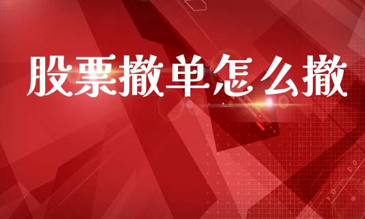 股票撤单怎么撤_https://wap.lxcailiao.com_融资担保_第1张