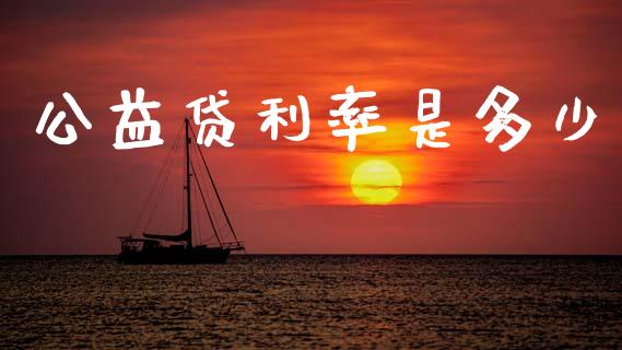 公益贷利率是多少_https://wap.lxcailiao.com_融资担保_第1张