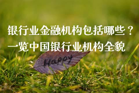 银行业金融机构包括哪些？一览中国银行业机构全貌_https://wap.lxcailiao.com_金融监管_第1张