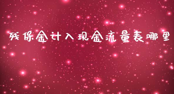 残保金计入现金流量表哪里_https://wap.lxcailiao.com_财务管理_第1张