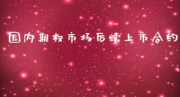 国内期权市场后续上市合约_https://wap.lxcailiao.com_财务管理_第1张