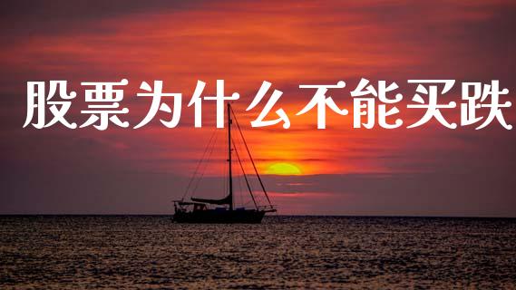 股票为什么不能买跌_https://wap.lxcailiao.com_财务管理_第1张