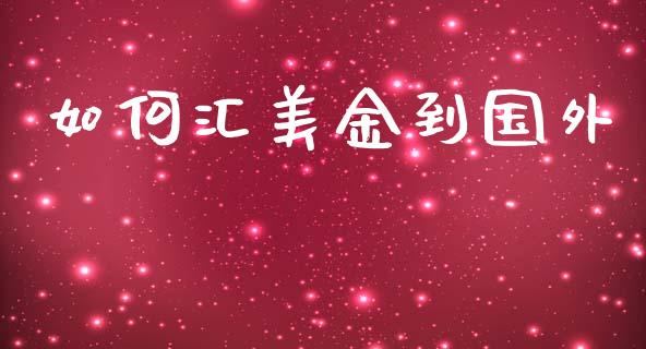 如何汇美金到国外_https://wap.lxcailiao.com_金融监管_第1张