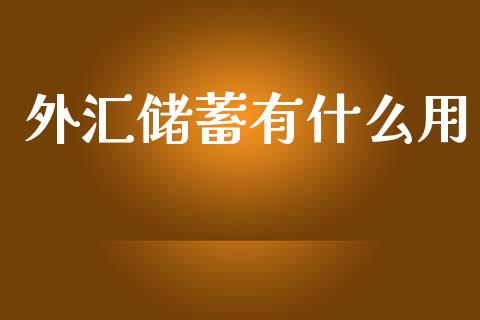外汇储蓄有什么用_https://wap.lxcailiao.com_融资担保_第1张
