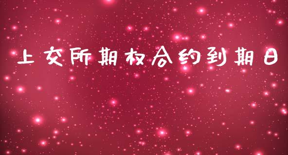 上交所期权合约到期日_https://wap.lxcailiao.com_股权投资_第1张