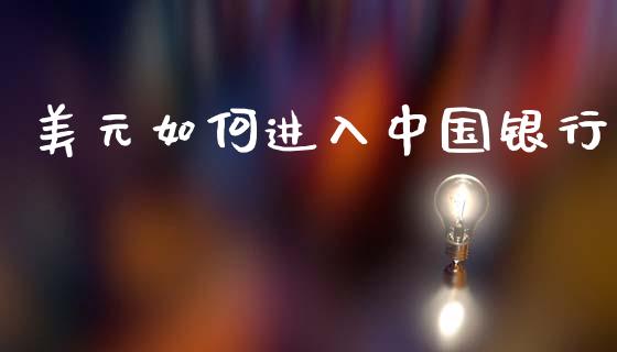 美元如何进入中国银行_https://wap.lxcailiao.com_融资担保_第1张