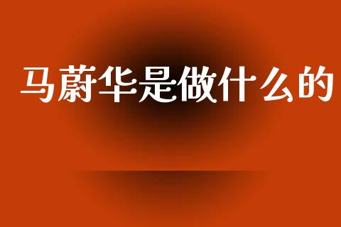 马蔚华是做什么的_https://wap.lxcailiao.com_财务管理_第1张