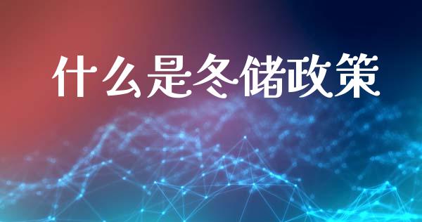 什么是冬储政策_https://wap.lxcailiao.com_融资担保_第1张
