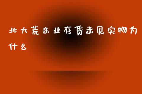 北大荒米业存货未见实物为什么_https://wap.lxcailiao.com_股权投资_第1张