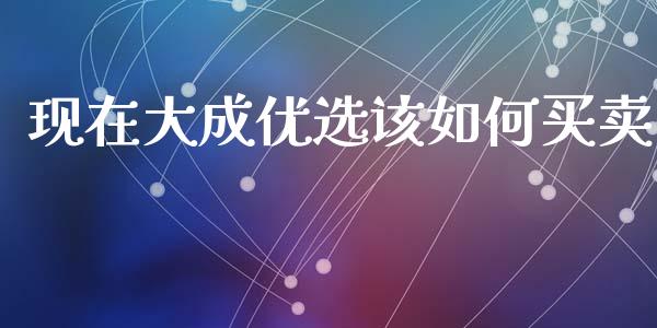 现在大成优选该如何买卖_https://wap.lxcailiao.com_财务管理_第1张