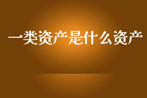 一类资产是什么资产_https://wap.lxcailiao.com_金融监管_第1张