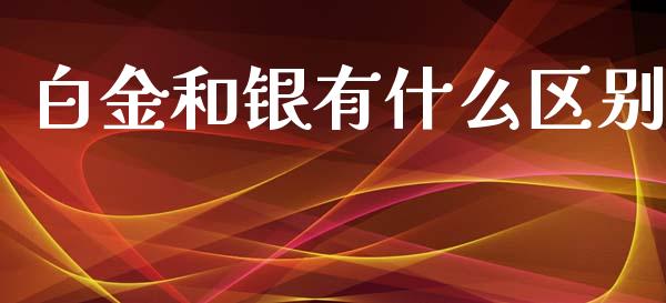 白金和银有什么区别_https://wap.lxcailiao.com_财务管理_第1张