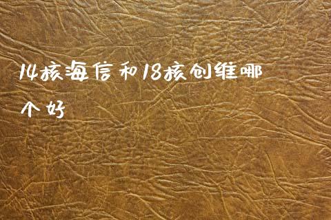 14核海信和18核创维哪个好_https://wap.lxcailiao.com_融资担保_第1张