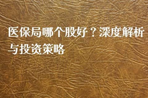 医保局哪个股好？深度解析与投资策略_https://wap.lxcailiao.com_股权投资_第1张