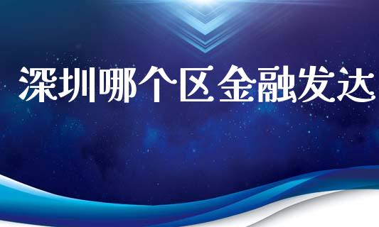 深圳哪个区金融发达_https://wap.lxcailiao.com_股权投资_第1张