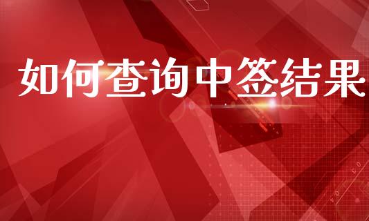 如何查询中签结果_https://wap.lxcailiao.com_融资担保_第1张