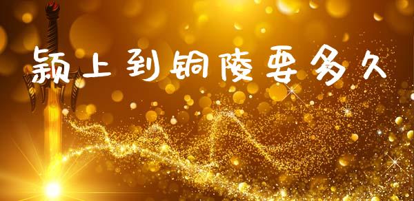 颖上到铜陵要多久_https://wap.lxcailiao.com_融资担保_第1张
