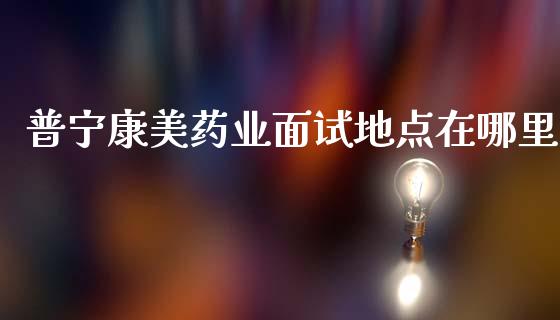 普宁康美药业面试地点在哪里_https://wap.lxcailiao.com_融资担保_第1张