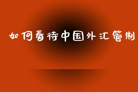 如何看待中国外汇管制_https://wap.lxcailiao.com_财务管理_第1张