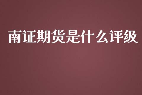 南证期货是什么评级_https://wap.lxcailiao.com_金融监管_第1张