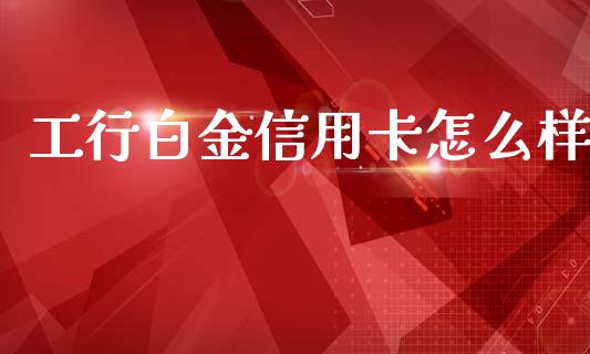 工行白金信用卡怎么样_https://wap.lxcailiao.com_财务管理_第1张