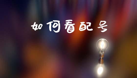 如何看配号_https://wap.lxcailiao.com_金融监管_第1张