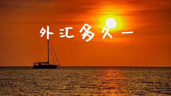 外汇多久一_https://wap.lxcailiao.com_金融监管_第1张