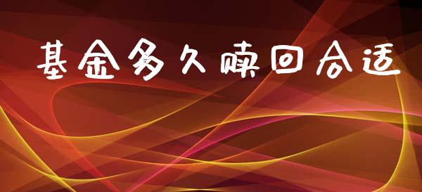 基金多久赎回合适_https://wap.lxcailiao.com_财务管理_第1张