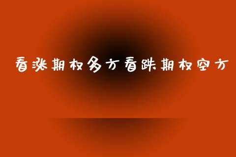 看涨期权多方看跌期权空方_https://wap.lxcailiao.com_金融监管_第1张