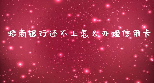 招商银行还不上怎么办理信用卡_https://wap.lxcailiao.com_融资担保_第1张