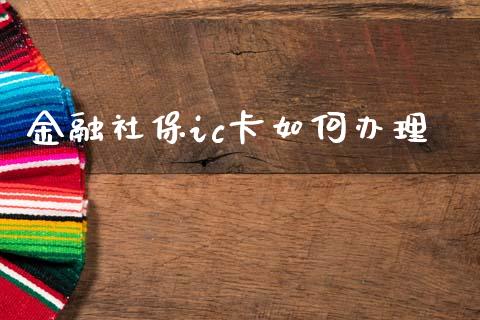 金融社保ic卡如何办理_https://wap.lxcailiao.com_股权投资_第1张