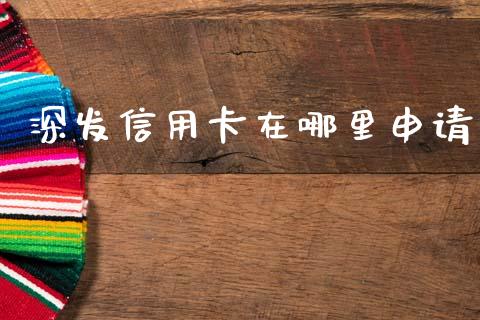 深发信用卡在哪里申请_https://wap.lxcailiao.com_金融监管_第1张
