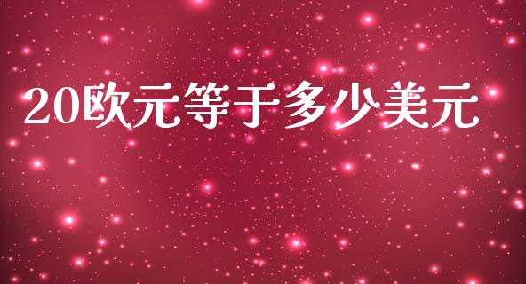20欧元等于多少美元_https://wap.lxcailiao.com_财务管理_第1张
