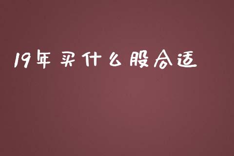 19年买什么股合适_https://wap.lxcailiao.com_融资担保_第1张